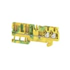 WEIDMULLER - Morsetto PE PUSH IN Verde/giallo 2.5 mm² 800 V 4 collegamenti 1 piano TS 35 V-0 Wemid APGTB 2.5 PE 4C/2.