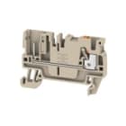 WEIDMULLER - Morsettiera passante PUSH IN Beige scuro 2.5 mm² 24 A 800 V Numero di collegamenti: 2 Numero di piani: 1 TS 35 V-0 Wemid 130 °C APGTB 2.5 FT 2C/1.