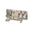 WEIDMULLER - Morsettiera passante PUSH IN Beige scuro 2.5 mm² 24 A 800 V Numero di collegamenti: 3 Numero di piani: 1 TS 35 V-0 Wemid 130 °C APGTB 2.5 FT 3C/1