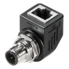 WEIDMULLER - Adattatore per spina IP67, Collegamento 1 RJ45 90° IE-AD-M12DRJ45-MF-90.