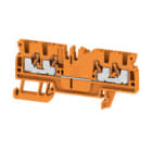 WEIDMULLER - Morsettiera passante PUSH IN arancione 2.5 mm² 24 A 800 V Numero di collegamenti 4 Numero di piani 1 TS 35 V-0 Wemid 130 °C A4C 2.5 OR.