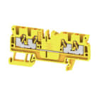 WEIDMULLER - Morsettiera passante PUSH IN giallo 2.5 mm² 24 A 800 V 4 collegamenti 1 piano TS 35 V-0 Wemid 130 °C A4C 2.5 YL.