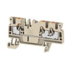 WEIDMULLER - Morsettiera passante PUSH IN Beige scuro 2.5 mm² 24 A 800 V Numero di collegamenti: 3 Numero di piani: 1 TS 35 V-0 Wemid 130 °C A3C 2.5. 1521740000
