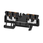WEIDMULLER - Morsettiera passante PUSH IN nero 2.5 mm² 24 A 800 V Numero di collegamenti 4 Numero di piani 1 TS 35 V-0 Wemid 130 °C A4C 2.5 BK.