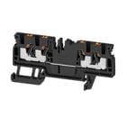 WEIDMULLER - Morsettiera passante PUSH IN nero 2.5 mm² 24 A 800 V Numero di collegamenti 4 Numero di piani 1 TS 35 V-0 Wemid 130 °C A4C 2.5 BK.