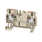 WEIDMULLER - Morsettiera passante PUSH IN Beige scuro 2.5 mm² 24 A 800 V Numero di collegamenti: 2 Numero di piani: 1 TS 35 V-0 Wemid 130 °C A2C 2.5 1521850000