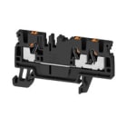 WEIDMULLER - Morsettiera passante PUSH IN nero 2.5 mm² 24 A 800 V Numero di collegamenti: 3 Numero di piani: 1 TS 35 V-0 Wemid 130 °C A3C 2.5 BK.