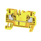 WEIDMULLER - Morsettiera passante PUSH IN giallo 2.5 mm² 24 A 800 V Numero di collegamenti: 2 Numero di piani: 1 TS 35 V-0 Wemid 130 °C A2C 2.5 YL. 1521940000