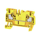 WEIDMULLER - Morsettiera passante PUSH IN giallo 2.5 mm² 24 A 800 V Numero di collegamenti: 2 Numero di piani: 1 TS 35 V-0 Wemid 130 °C A2C 2.5 YL.