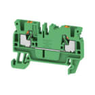 WEIDMULLER - Morsettiera passante PUSH IN verde 2.5 mm² 24 A 800 V Numero di collegamenti: 2 Numero di piani: 1 TS 35 V-0 Wemid 130 °C A2C 2.5 GN.