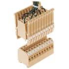 WEIDMULLER - Morsettiera passante, collegamento a vite, beige/giallo, 4 mm², 32 A, 400 V, 2 collegamenti, 1 piano, TS 15, V-2, PA 66, 100 °, AKZ 4/ATA.