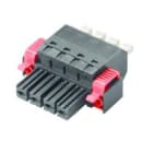 WEIDMULLER - Connettori per circuito stampato, 1000V, 41A, Passo 7.62mm, 6mm², 4 poli, PUSH IN con attuatore, Box BVFL 7.62HP/04/180F SN BK BX.