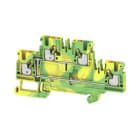 WEIDMULLER - Morsetto PE multistrato PUSH IN Verde/giallo 2.5 mm² 800 V Numero di collegamenti: 4 Numero di piani: 2 TS 35 V-0 Wemid A2T 2.5 PE