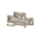 WEIDMULLER - Morsetto innestabile Beige scuro 2.5mm² 4 collegamenti 2 piani V-0 Wemid APGTB 2.5 2T 4C/2.