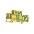 WEIDMULLER - Morsetto PE PUSH IN Verde/giallo 2.5 mm² 4 collegamenti 2 piani TS 35 V-0 Wemid APGTB 2.5 2T PE 4C/2.