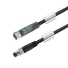 WEIDMULLER - Cavi sensore-attuatore preconfezionati, Linea di collegamento M8 / M8, 3 poli, Lunghezza cavo 1m, maschio diritto - femmina, SAIL-M8GM8G-3L1.0U.