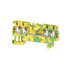 WEIDMULLER - Morsetto PE PUSH IN bianco 1.5 mm² 500 V Numero di collegamenti 4 Numero di piani 1 TS 35 V-0 Wemid A4C 1.5 PE.