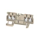 WEIDMULLER - Morsettiera passante PUSH IN Beige scuro 1.5 mm² 17.5 A 500 V 4 collegamenti 1 piano TS 35 V-0 Wemid 130 °C A4C 1.5