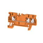 WEIDMULLER - Morsettiera passante PUSH IN arancione 1.5 mm² 17.5 A 500 V Numero di collegamenti: 3 Numero di piani: 1 TS 35 V-0 Wemid 130 °C A3C 1.5 OR. 1552780000