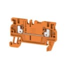 WEIDMULLER - Morsettiera passante PUSH IN arancione 1.5 mm² 17.5 A 500 V Numero di collegamenti: 2 Numero di piani: 1 TS 35 V-0 Wemid 130 °C A2C 1.5 OR