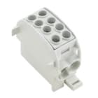 WEIDMULLER - Morsetto ripartitore di potenziale, collegamento a vite, grigio chiaro, 202 A, 1000 V, numero di piani: 1, V-0, Wemid WPD 102 2X35/2X25 GY.
