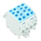 WEIDMULLER - Morsetto ripartitore di potenziale blu 202 A 1000 V con collegamento a vite, numero di piani: 1, V-0, Wemid WPD 202 4X35/4X25 BL.
