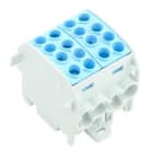 WEIDMULLER - Morsetto ripartitore di potenziale blu 202 A 1000 V con collegamento a vite, numero di piani: 1, V-0, Wemid WPD 202 4X35/4X25 BL.