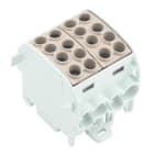 WEIDMULLER - Morsetto ripartitore di potenziale, Collegamento a vite, marrone, 202 A, 1000 V, Numero di piani: 1, V-0, Wemid WPD 202 4X35/4X25 BN. 1561720000