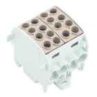 WEIDMULLER - Morsetto ripartitore di potenziale, Collegamento a vite, marrone, 202 A, 1000 V, Numero di piani: 1, V-0, Wemid WPD 202 4X35/4X25 BN.