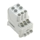 WEIDMULLER - Morsetto ripartitore di potenziale, collegamento a vite, grigio chiaro, 25 mm², 101 A, 1000 V, numero di piani: 1, V-0, Wemid WPD 100 2X25/6X10 GY.