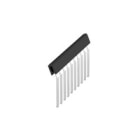 WEIDMULLER - Morsetto nero per collegamento trasversale, 10 poli, passo 5.10 mm, isolato, larghezza 48.26 mm, codice WQB B/10.