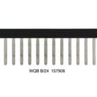WEIDMULLER - Morsetto di collegamento trasversale nero, 24 poli, passo 5.10 mm, isolato, larghezza 123.22 mm, codice WQB B/24. 1579060000