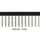 WEIDMULLER - Morsetto di collegamento trasversale nero, 24 poli, passo 5.10 mm, isolato, larghezza 123.22 mm, codice WQB B/24.