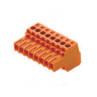 WEIDMULLER - Connettori per circuito stampato 160V 17A Passo 3.50mm 1.5mm² 8 poli Collegamento a vite Box BL 3.50/08/180 SN OR BX.
