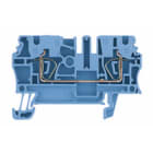 WEIDMULLER - Morsettiera passante molla autobloccante blu 2.5 mm² 24 A 800 V ZDU 2.5 BL TS 35 V-0 Wemid 120 °C 2 collegamenti 1 piano.