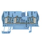 WEIDMULLER - Morsettiera passante molla autobloccante blu 2.5 mm² 24 A 800 V 3 collegamenti 1 piano TS 35 V-0 Wemid 120 °C ZDU 2.5/3AN BL.