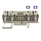 WEIDMULLER - Morsettiera passante molla autobloccante beige scuro 2.5 mm² 24 A 800 V 4 collegamenti 1 piano TS 35 V-0 Wemid 120 °C ZDU 2.5/2X2AN.