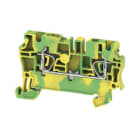 WEIDMULLER - Morsetto PE, Molla autobloccante, Verde/giallo, 2.5 mm², 800 V, Numero di collegamenti: 2, Numero di piani: 1, TS 35, V-0, Wemid ZPE 2.5