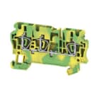 WEIDMULLER - Morsetto PE, Molla autobloccante, Verde/giallo, 2.5 mm², 800 V, Numero di collegamenti: 3, Numero di piani: 1, TS 35, V-0, Wemid ZPE 2.5/3AN.