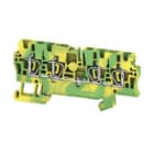 WEIDMULLER - Morsetto PE, Molla autobloccante, Verde/giallo, 2.5 mm², 800 V, 4 collegamenti, 1 piano, TS 35, V-0, Wemid ZPE 2.5/4AN.