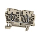 WEIDMULLER - Morsettiera passante molla autobloccante beige scuro 4 mm² 32 A 800 V 2 collegamenti 1 piano TS 35 V-0 Wemid 130 °C ZDU 4.