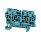 WEIDMULLER - Morsettiera passante molla autobloccante blu 4 mm² 32 A 800 V 2 collegamenti 1 piano TS 35 V-0 Wemid 120 °C ZDU 4 BL.
