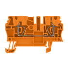 WEIDMULLER - Morsettiera passante molla autobloccante arancione 2.5 mm² 24 A 800 V ZDU 2.5 OR TS 35 V-0 Wemid 120 °C Numero di collegamenti 2 piani 1.