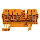 WEIDMULLER - Morsettiera passante arancione 2.5 mm² 24 A 800 V TS 35 V-0 Wemid 120 °C con molla autobloccante per 3 collegamenti su 1 piano ZDU 2.5/3AN OR.