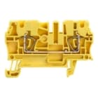 WEIDMULLER - Morsettiera passante molla autobloccante giallo 2.5 mm² 24 A 800 V 2 collegamenti 1 piano TS 35 V-0 Wemid 120 °C ZDU 2.5 GE.