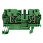 WEIDMULLER - Morsettiera passante molla autobloccante verde 2.5 mm² 24 A 800 V 2 collegamenti 1 piano TS 35 V-0 Wemid 120 °C ZDU 2.5 GN.