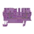 WEIDMULLER - Morsettiera passante molla autobloccante viola 2.5 mm² 24 A 800 V ZDU 2.5 VI TS 35 V-0 Wemid 120 °C Numero di collegamenti: 2 Numero di piani: 1.