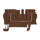 WEIDMULLER - Morsettiera passante molla autobloccante marrone 2.5 mm² 24 A 800 V ZDU 2.5 BR TS 35 V-0 Wemid 120 °C 2 collegamenti 1 piano.