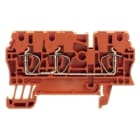 WEIDMULLER - Morsettiera passante molla autobloccante rosso 2.5 mm² 24 A 800 V 3 collegamenti 1 piano TS 35 V-0 Wemid 120 °C ZDU 2.5/3AN RT. 1683340000