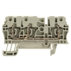 WEIDMULLER - Morsettiera passante molla autobloccante grigio 2.5 mm² 24 A 800 V 3 collegamenti 1 piano TS 35 V-0 Wemid 120 °C ZDU 2.5/3AN GR. 1683390000